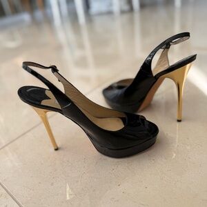 Jimmy Choo Nova black patent leather platform